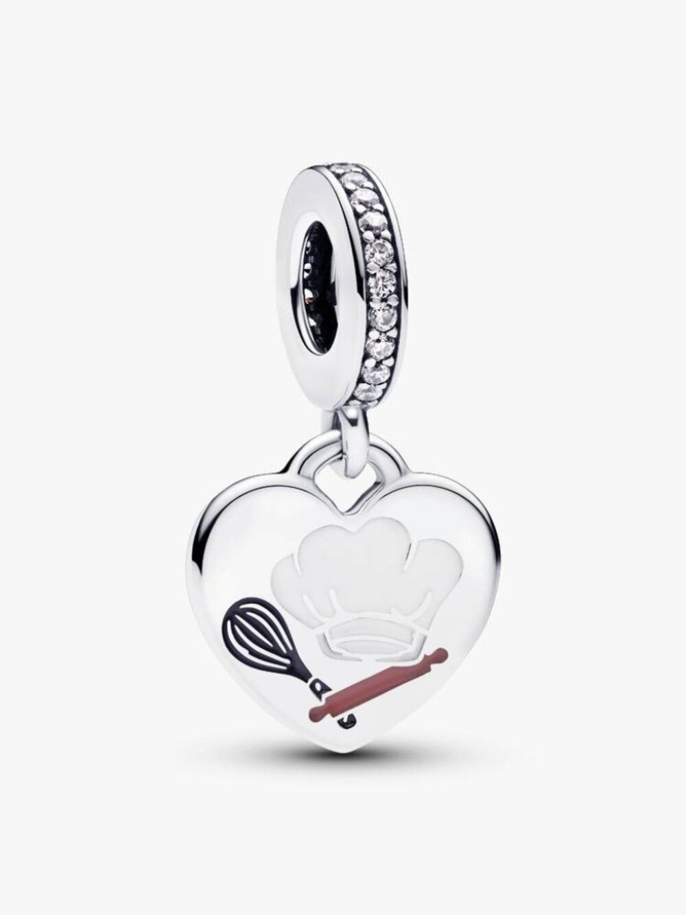 Pandora Engravable Baking Tools Heart Dangle Charm